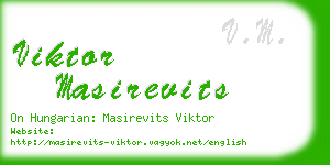 viktor masirevits business card